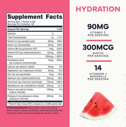 Type Zero Clean Electrolytes Hydration Powder (Watermelon) 50 Servings