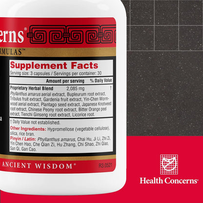 Health Concerns Stone Clearing – Kidney Support & Urinary Tract Cleanse – Damp Heat & Qi Flow Herbal Formula – Phyllanthus, Gardenia, Peony & Tienchi Ginseng Supplement – Bladder Detox – 90 Capsules