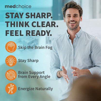 MEDCHOICE 12-in-1 Nootropic Brain Supplement with Caffeine, 60ct
