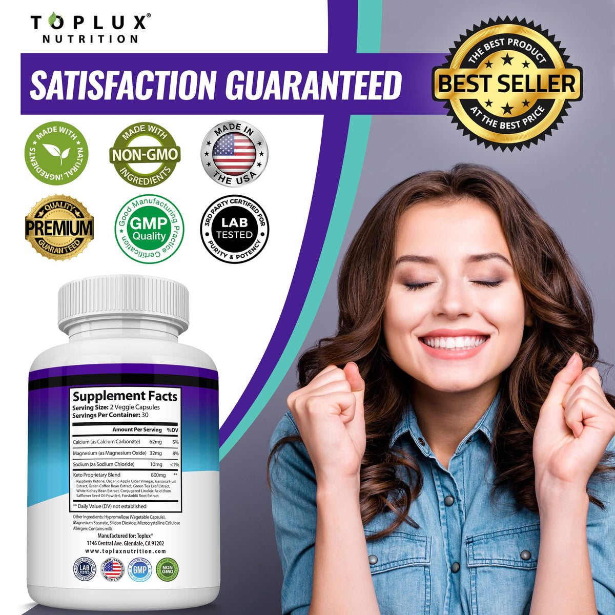 Toplux Keto Pills Ketosis Diet - Natural Ketosis Using Ketone & Ketogenic Diet, Support