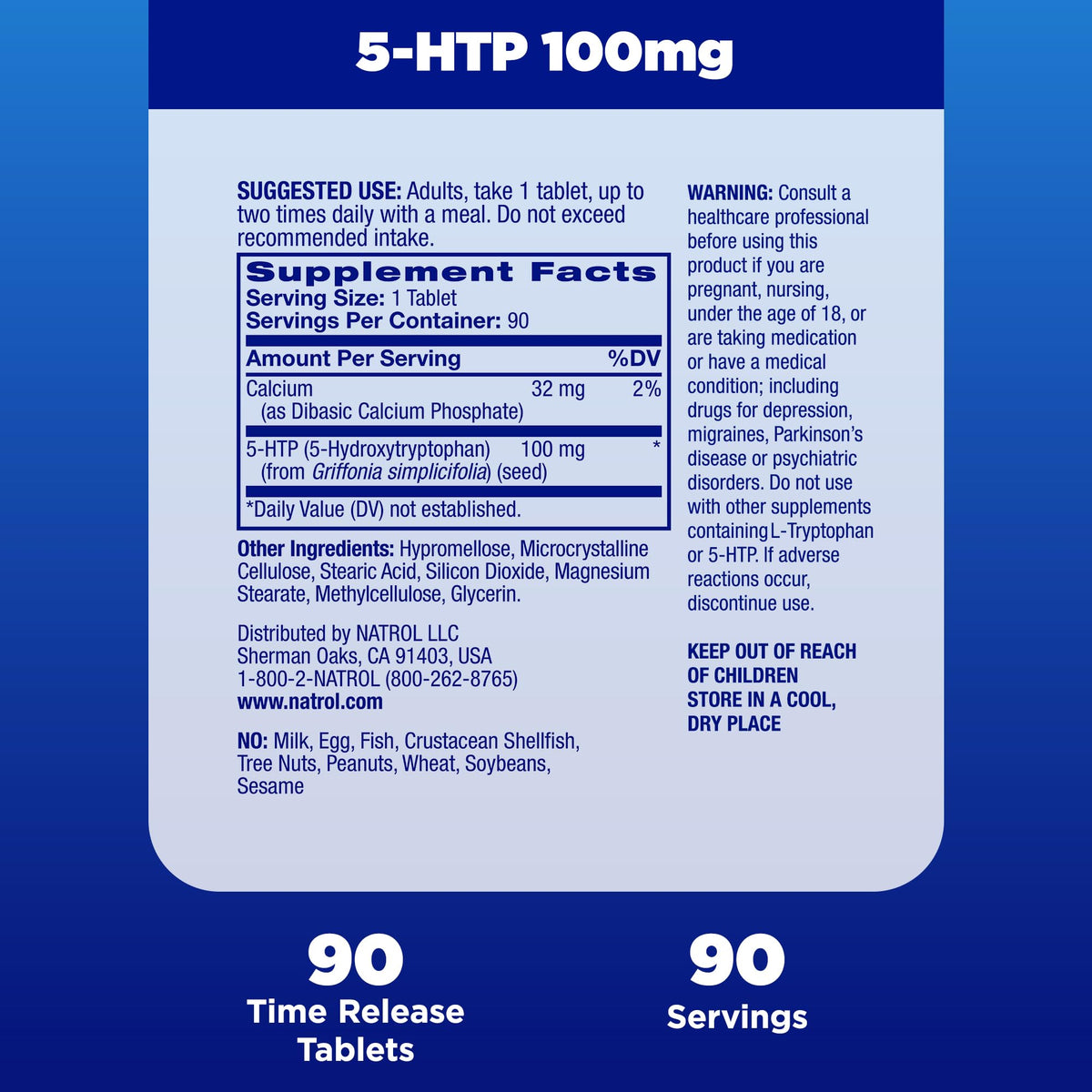Natrol 5-HTP 100mg, Dietary Supplement Helps Support a Balanced Mood