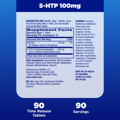 Natrol 5-HTP 100mg, Dietary Supplement Helps Support a Balanced Mood