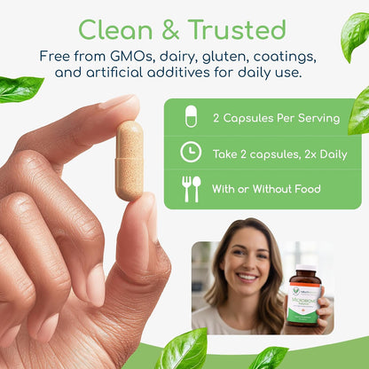 Microbiome Balance – Gut Health Supplement for Women and Men with Monolaurin & Caprylic Acid – Supports Digestive Wellness & Healthy Gut Environment – 120 Capsules