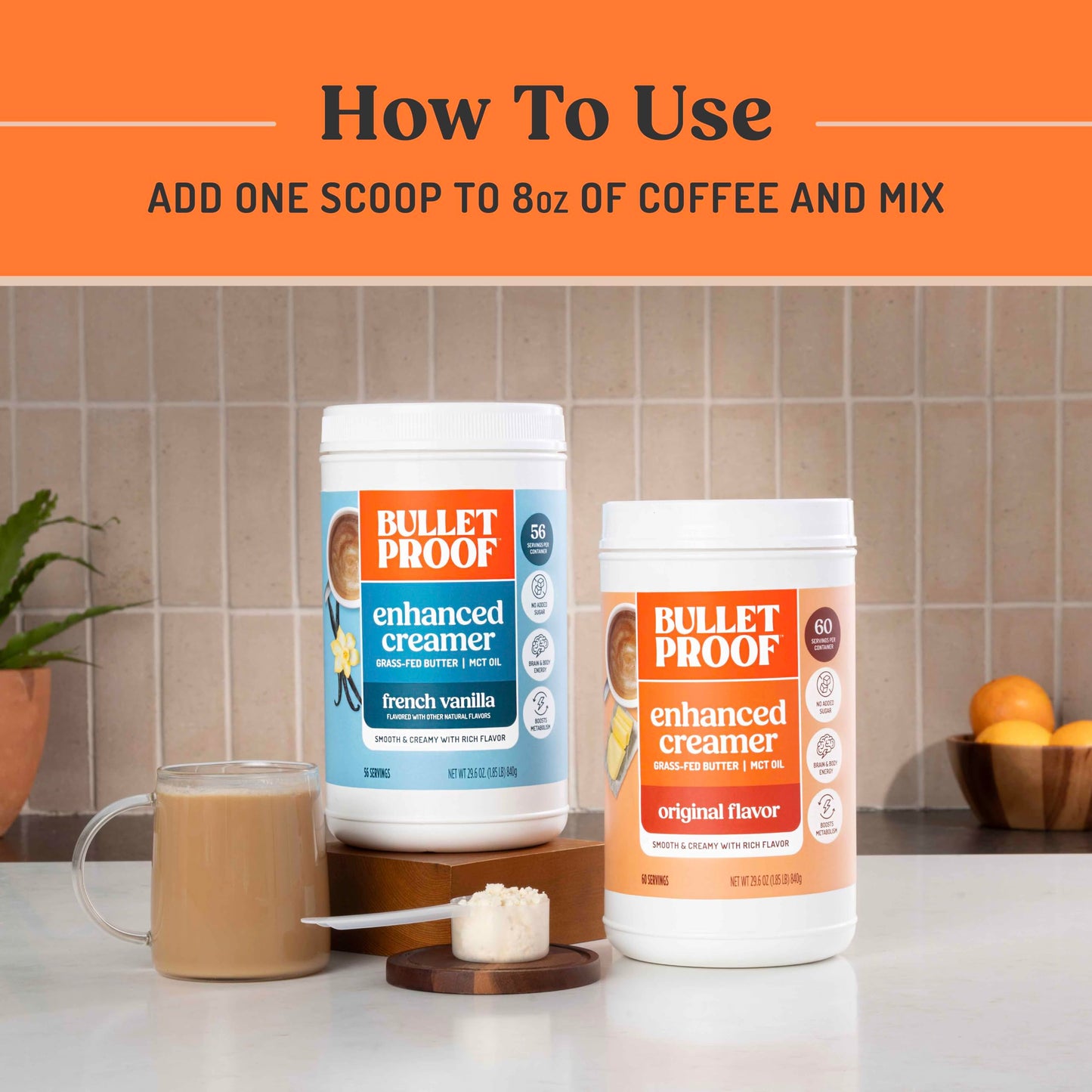 Bulletproof Original Creamer, 14.8 Ounces, Keto Coffee Creamer with MCT Oil and Grass-Fed Butter, Supports Brain Function