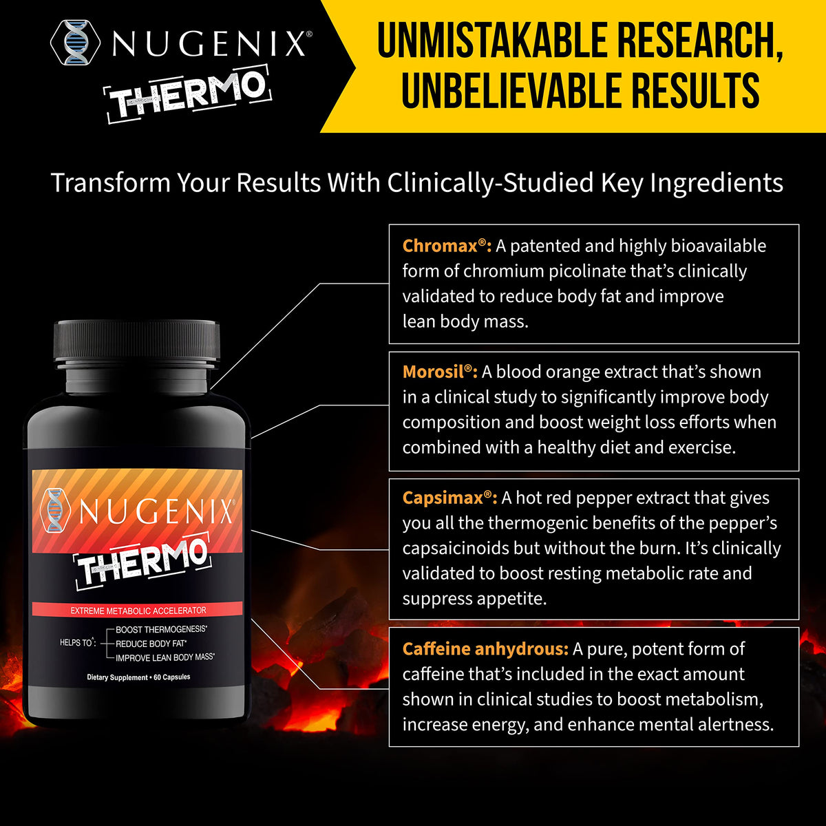 Nugenix Thermo - Thermogenic Fat Burner Supplement Pills for Men, Extreme Metabolic Accelerator