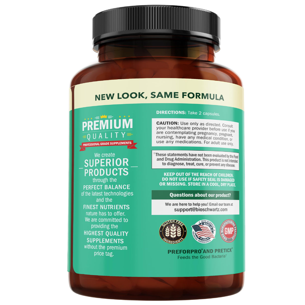 Advanced Prebiotic Fiber | Fast Acting Gut Health Supplement | 60 Capsules
