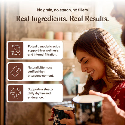 Real Mushrooms Reishi Mushroom Capsules - Handpicked Organic Mushroom Extracts - Red Reishi for Tranquil Daily Wellness with Verified Beta Glucans Vegan, Non-GMO, No Grain Fillers, 90 ct