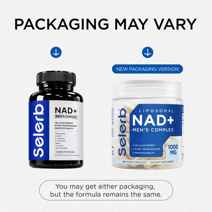 NAD Supplement for Men – Liposomal NAD+ NMN Alternative Nitric Oxide Prostate Health Supplements with Resveratrol, CoQ10, L Citrulline and Lycopene for Anti-Aging & Cellular Energy Support 60 Capsules
