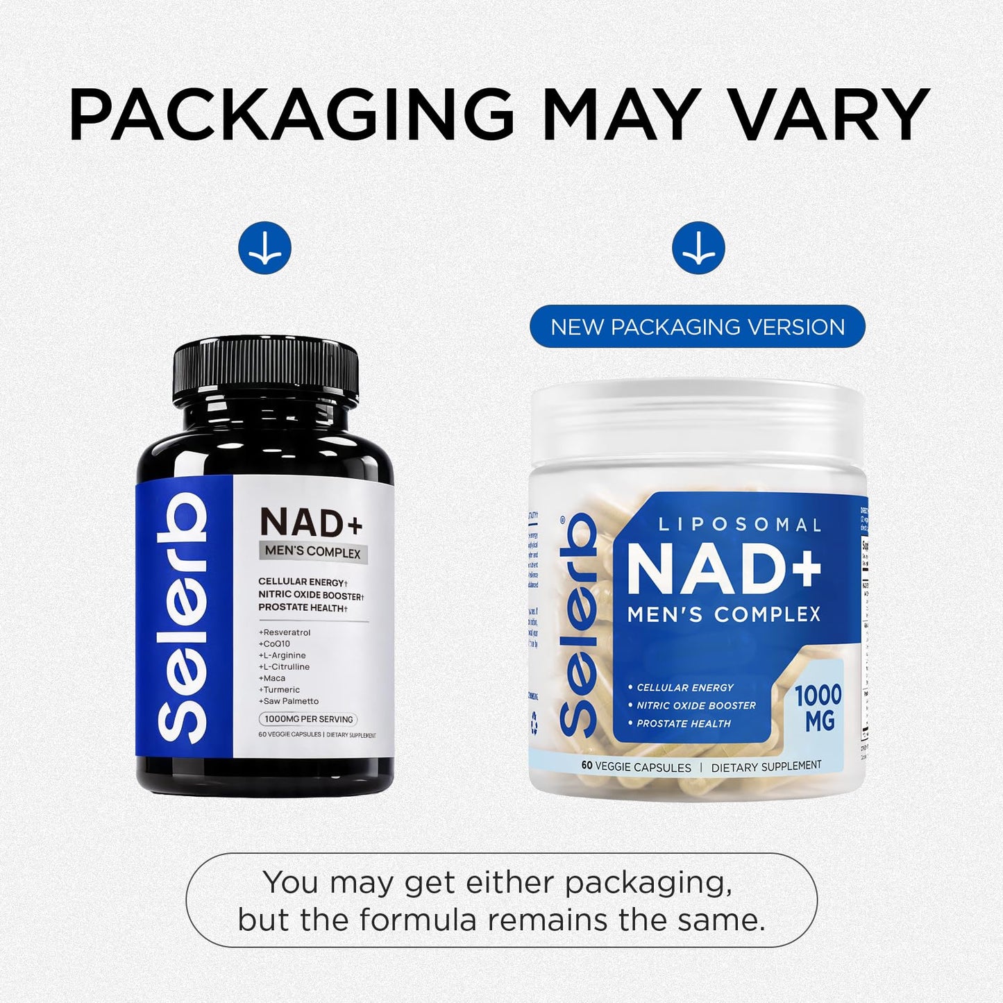 NAD Supplement for Men – Liposomal NAD+ NMN Alternative Nitric Oxide Prostate Health Supplements with Resveratrol, CoQ10, L Citrulline and Lycopene for Anti-Aging & Cellular Energy Support 60 Capsules