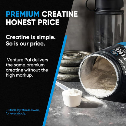 Venture Pal Micronized Creatine Monohydrate Powder + Magnesium Gummies - Sugar-Free, 60-Day Supply, Vegan & Gluten-Free
