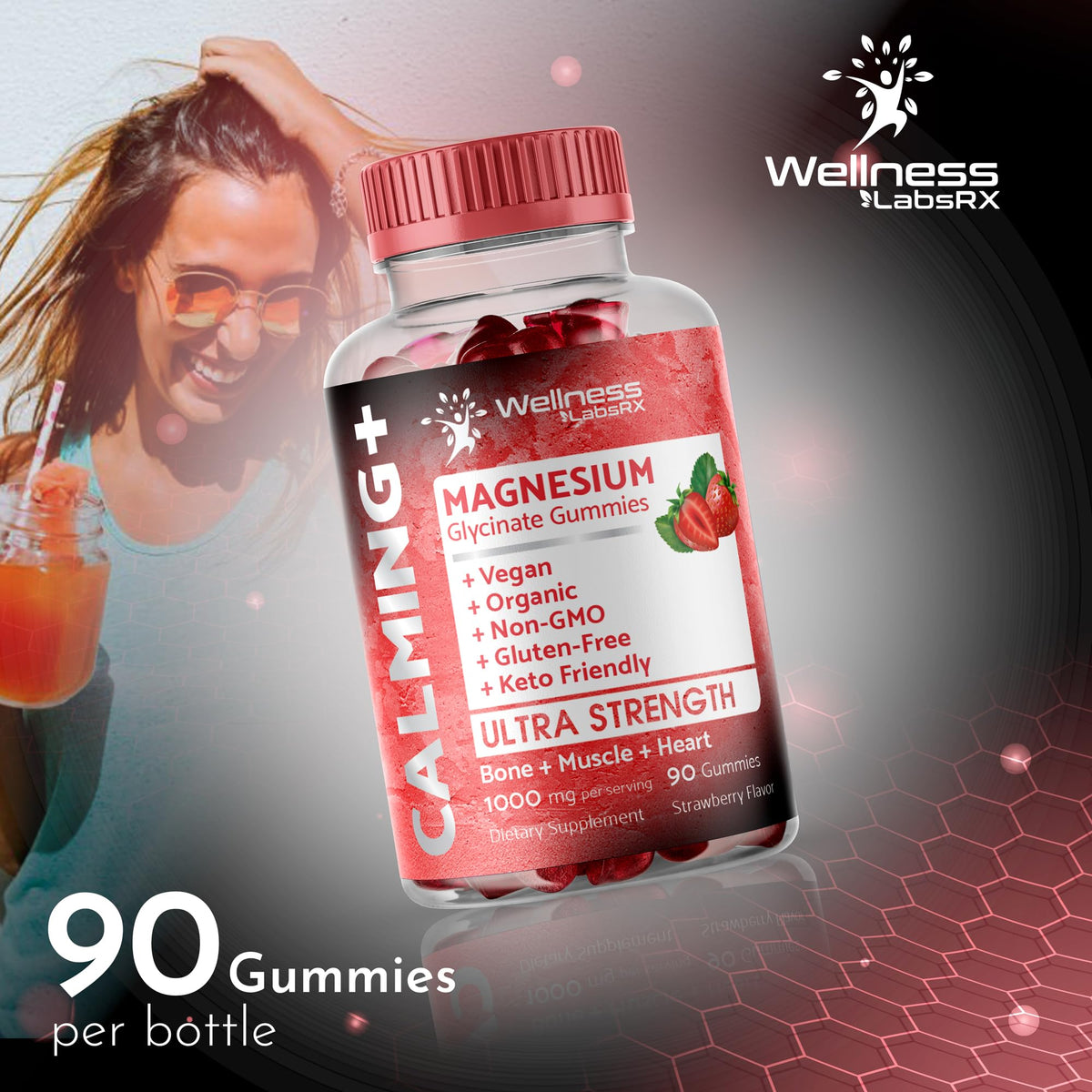 Magnesium Glycinate Gummies - 1000 mg - Magnesium Supplement to Support