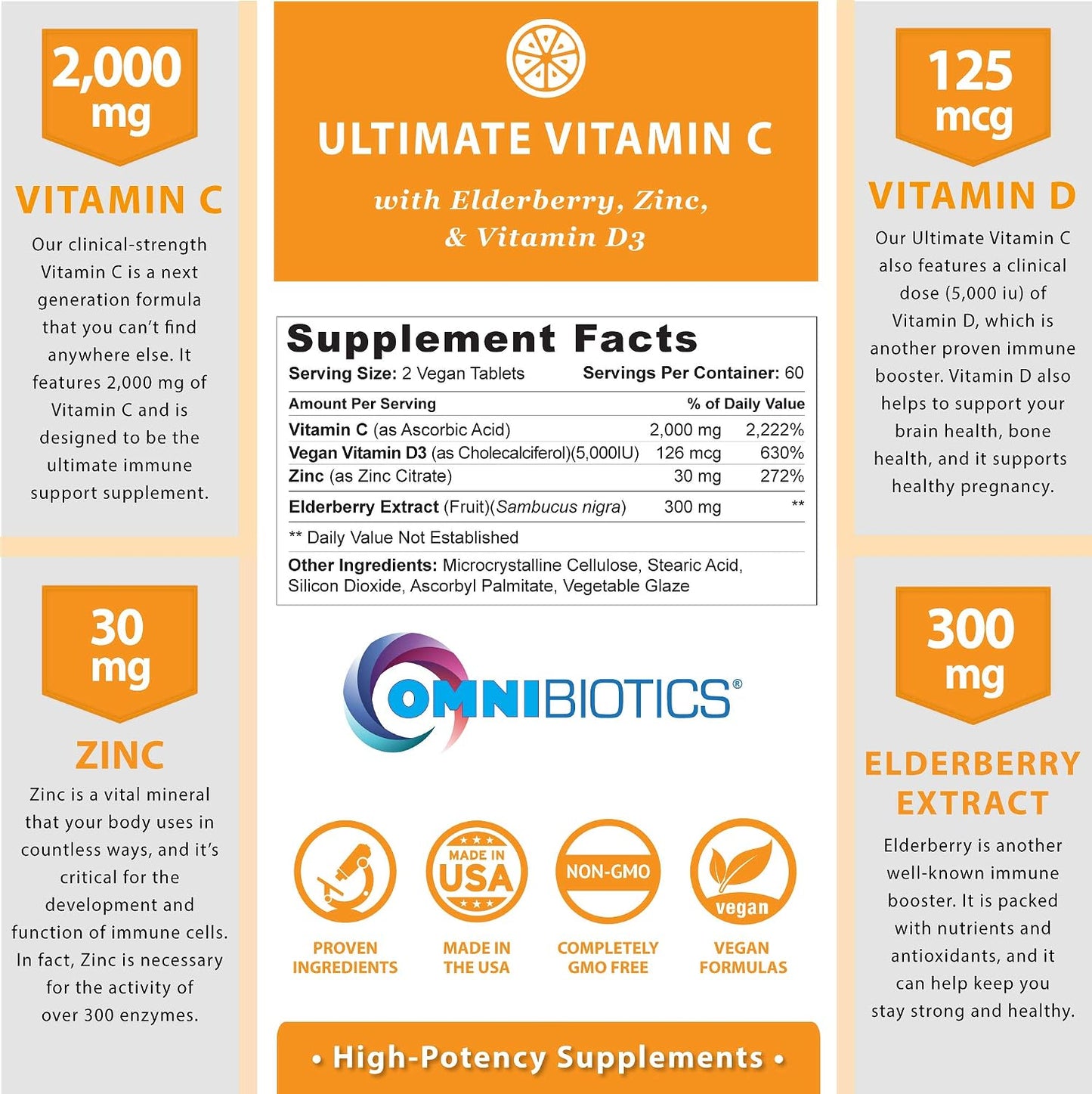 Vegan Omega 3 DHA EPA Supplement + Ultimate Vitamin C