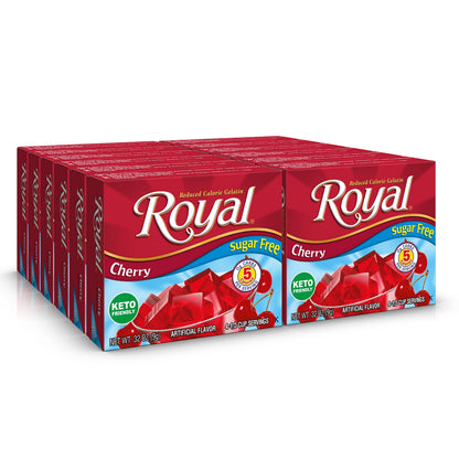 Royal Strawberry Gelatin Dessert Mix, Sugar Free and Carb Free,0.32 0z (Pack of 12)