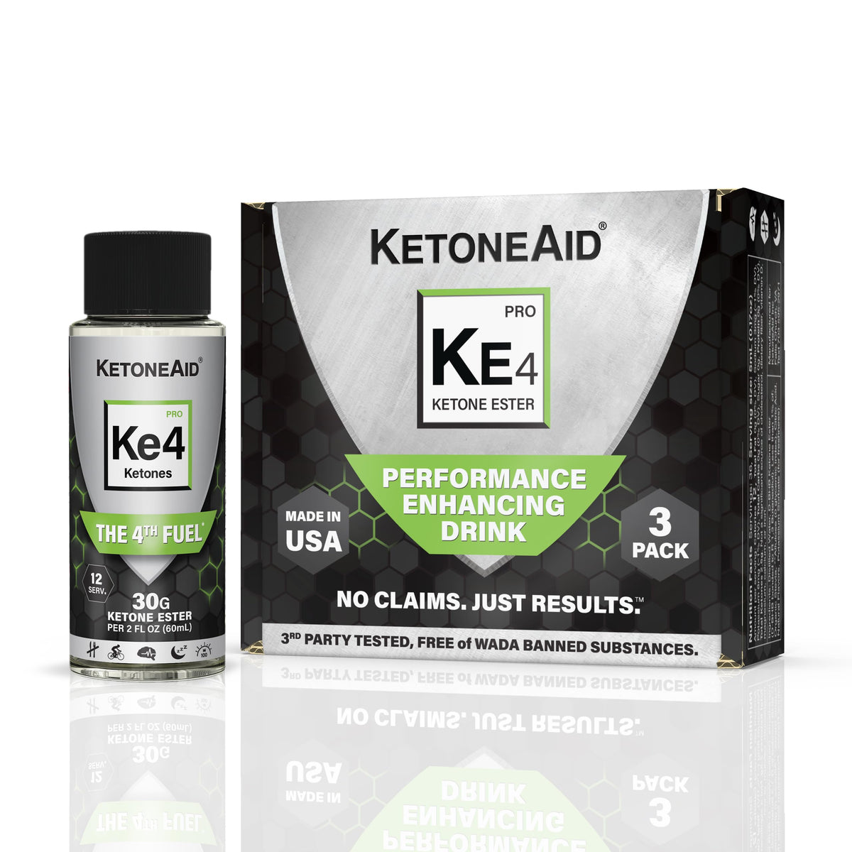 KetoneAid KE4 Pro Ketone Ester Drink | Not a Ketone Salt, No Sugar, No Caffeine