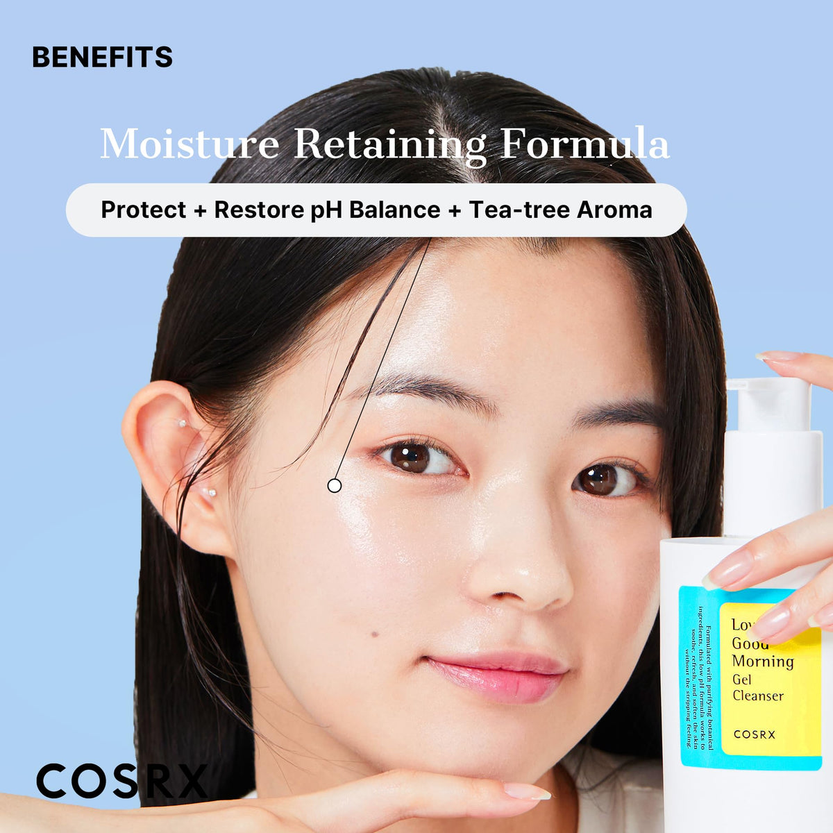 COSRX Low pH Good Morning Gel Cleanser, Daily Mild Face Cleanser for Sensitive Skin