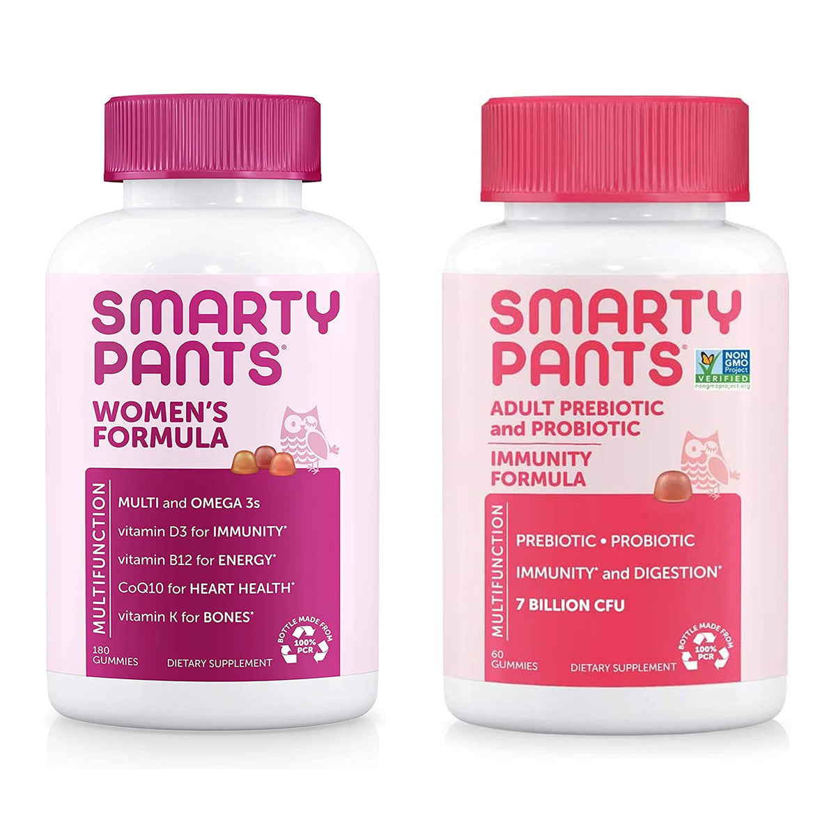 SmartyPants Women's Multivitamin and Probiotic Immunity Bundle: Omega 3 Fish Oil 