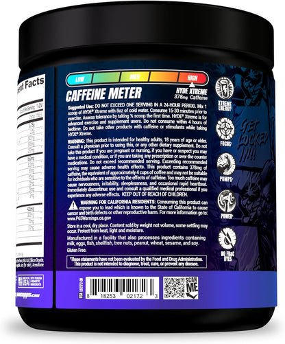 PROSUPPS Hyde Xtreme Hard-Hitting Energy Pre-Workout, Blue Razz, and Creatine 300 Bundle