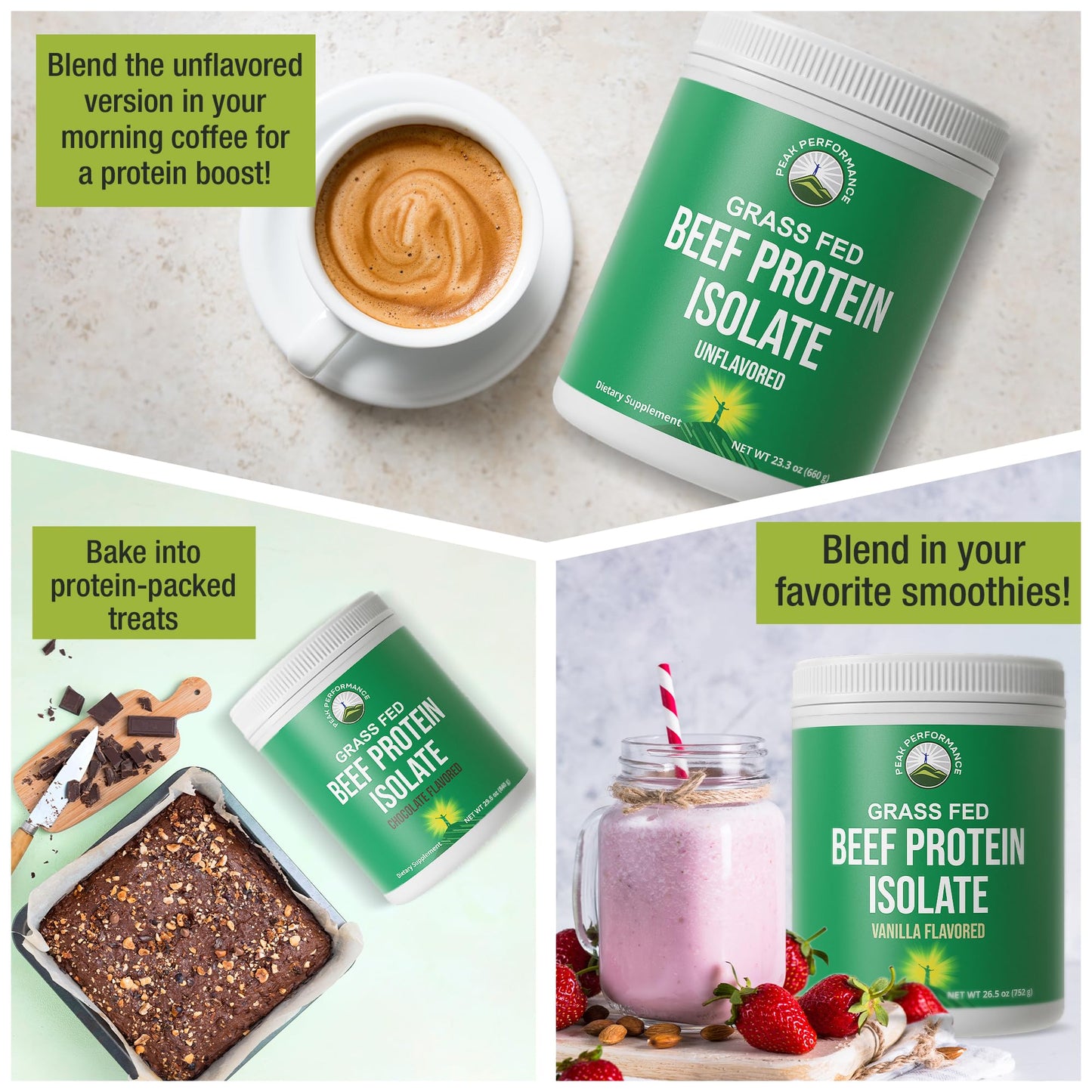 Grass Fed Beef Protein Powder - Lactose Free Great Tasting Beef Protein Isolate. Complete Animal Based Non Dairy Paleo Carnivore Supplement for Prime Muscle Building. No Whey. Unflavored