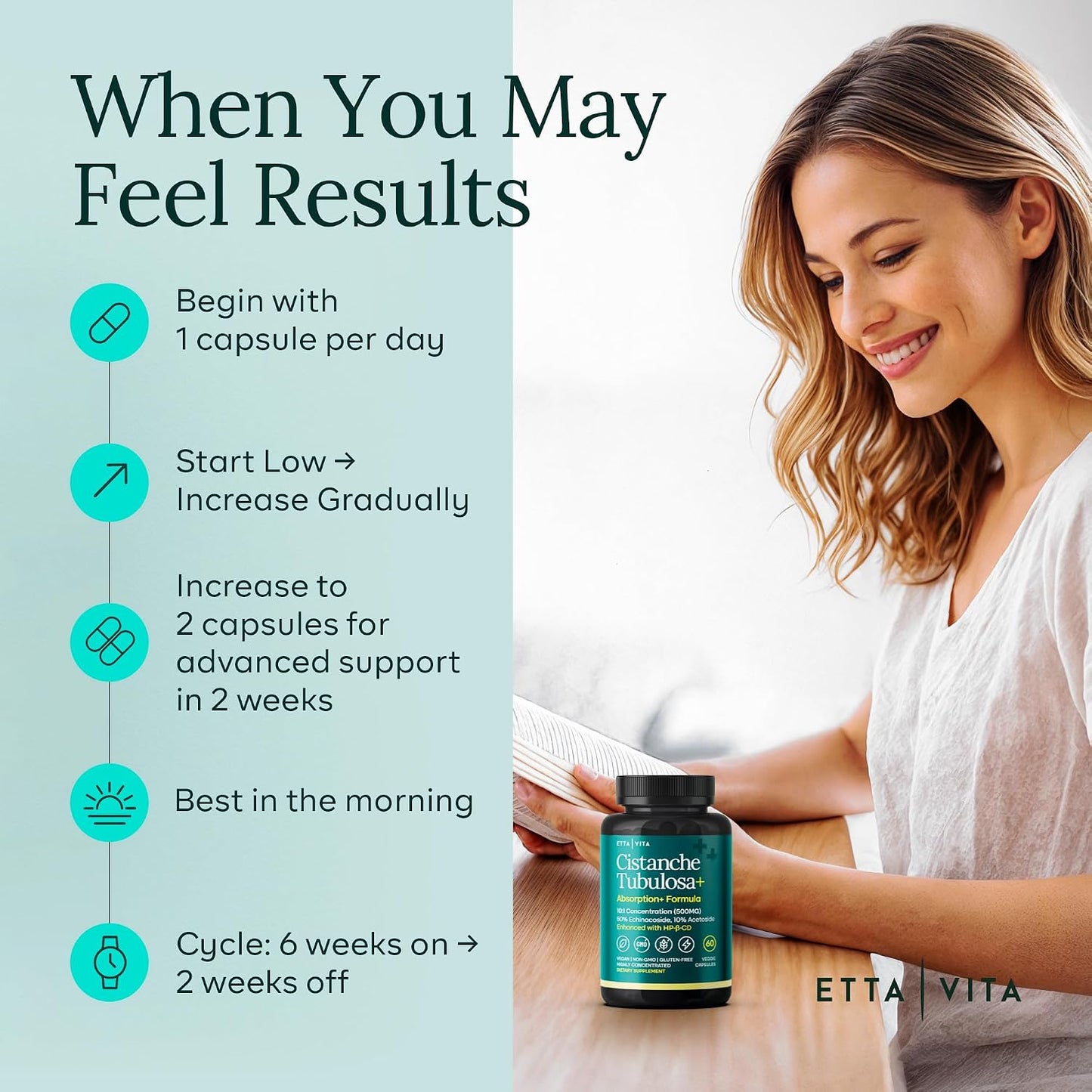 Potent Cistanche Tubulosa Capsules (500 mg) Stress Response, Mood & Cortisol Support (2x Potent 50% Echinacoside/10% Acetoside) Hormonal Balance for Men & Women - Cistanche Supplement, Powder Extract