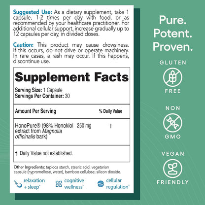 ecoNugenics Brain Health Supplement Bundle – PectaSol Modified Citrus Pectin Fiber + HonoPure Magnolia Bark Extract — Nootropic Pack for Sleep, Stress Relief, Cognitive Function, GABA Support