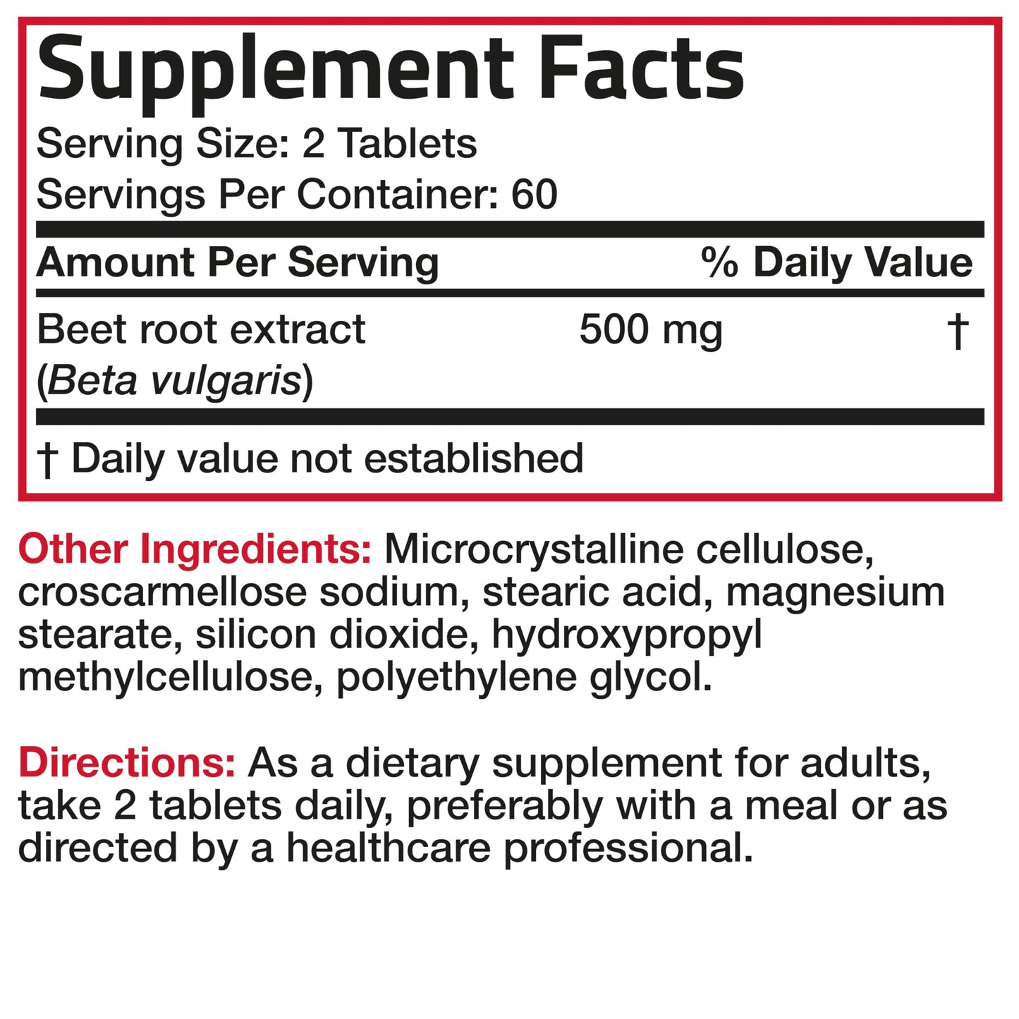 Bronson Beet Root Extra Strength, Non-GMO, 250 Vegetarian Tablets | Gluten-Free, Soy-Free, GMO-Free, Easy To Swallow
