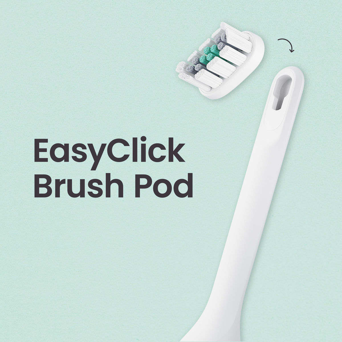 quip Ultra and Ultra Lite EasyClick Brush Pod Refill Heads, Black, 4 Pack