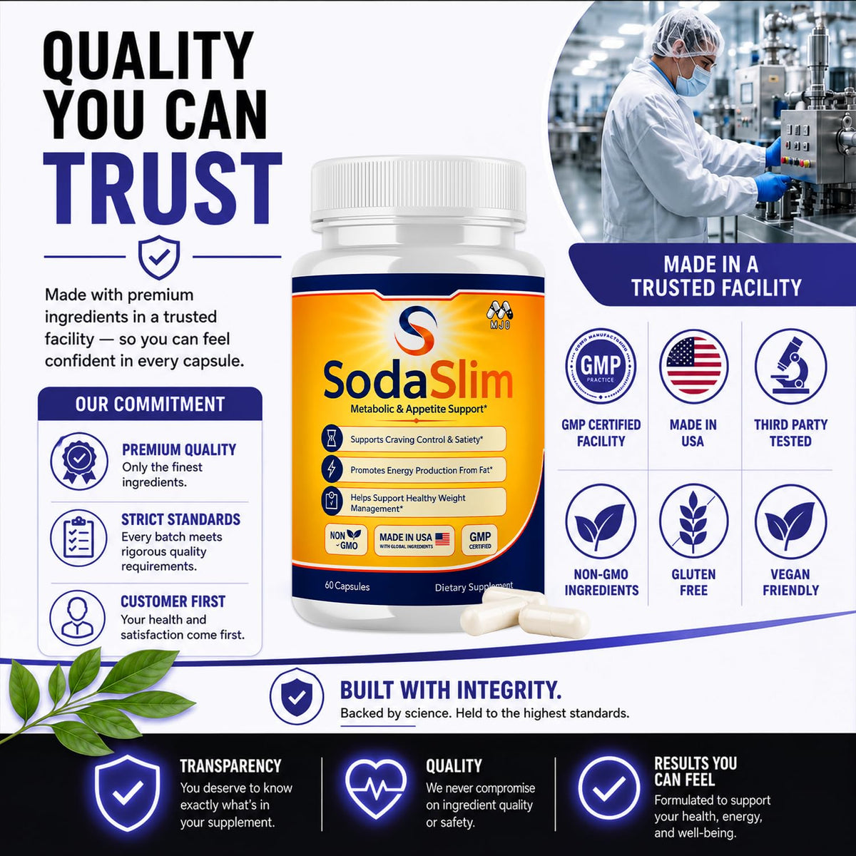Sodaslim capsules for Weight Management Soda Slim Pills 2-Pack 120 Capsules