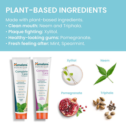 Himalaya Botanique Complete Care Toothpaste, Herbal Variety 4 Pack, 5.29 oz