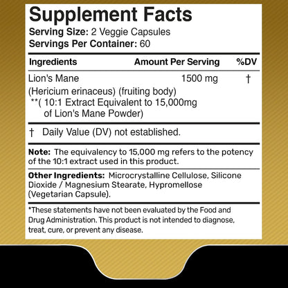WELLNESS LABSRX Lions Mane Supplement Capsules and Mushroom Capsules | Bundle