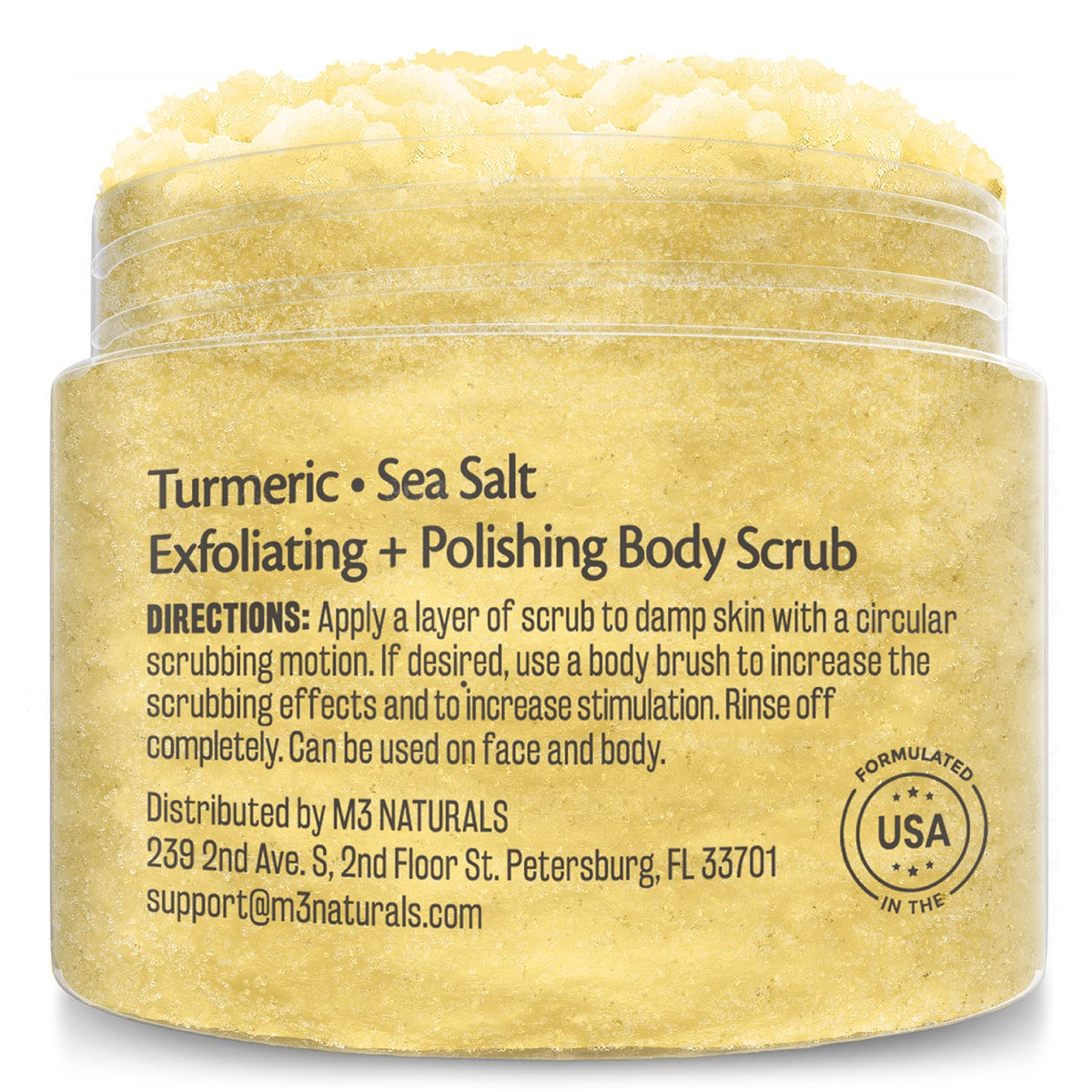 Himalayan Salt Scrub Face Foot & Body Exfoliator Infused with Collagen and Stem Cell Natural Exfoliating Salt Body Scrub for Toning Cellulite Skin Care by M3 Naturals
