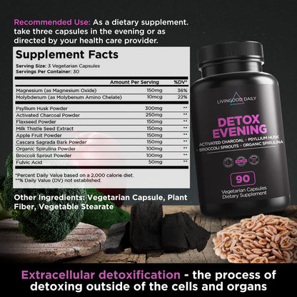 Livingood Daily Detox Pills - Full Body Detox Cleanse for Women & Men with Milk Thistle