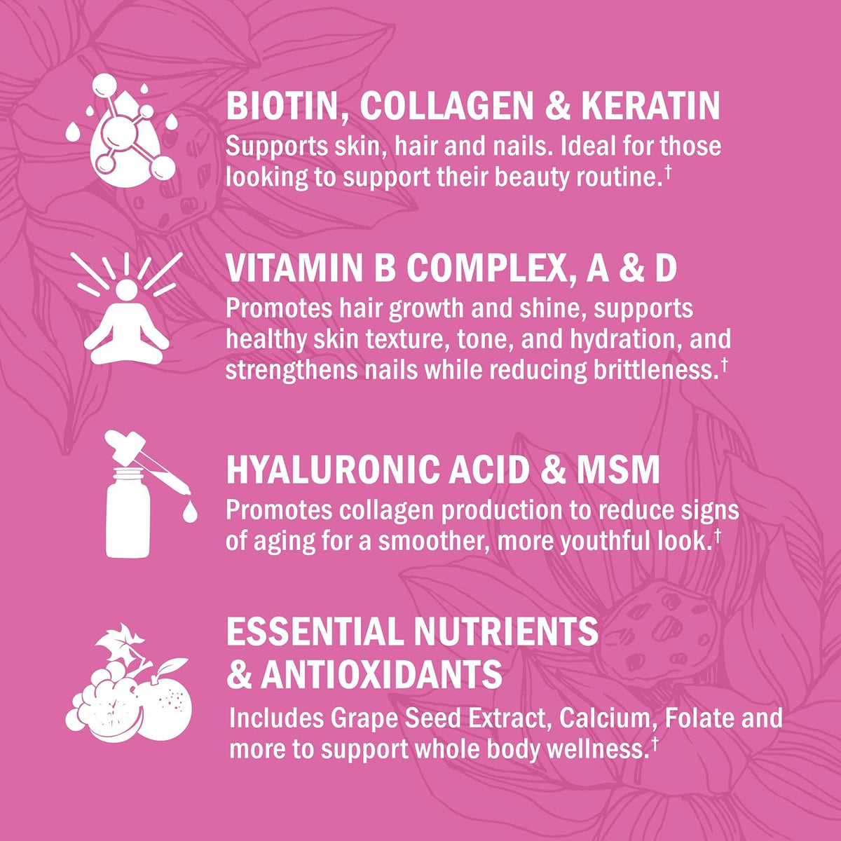 BioSchwartz Biotin Collagen Keratin Supplement - Hair Vitamins for Women