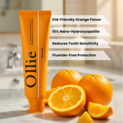 Ollie Fluoride Free 10% Nano Hydroxyapatite Toothpaste, Clean Mint, 1 Pack