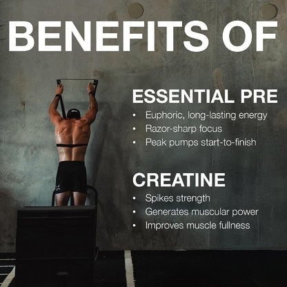 RAW Nutrition Creatine Monohydrate & Grape Pre-Workout Powder Bundle