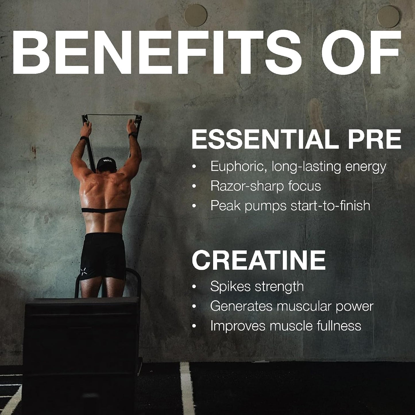 RAW Nutrition Creatine Monohydrate & Peach Mango Pre-Workout Powder Bundle