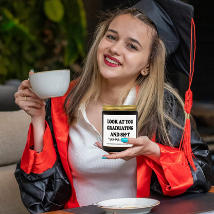Joyseller Funny Graduation Gift for Her/Him, Look at You Graduation Candles for Party Decorations