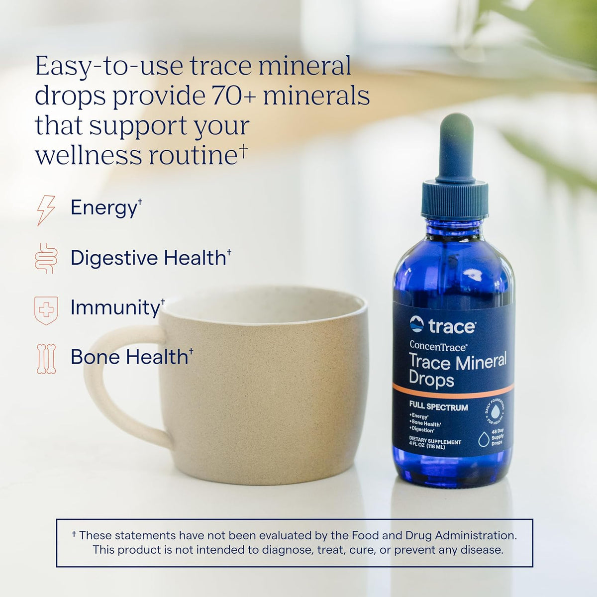 ConcenTrace Trace Mineral Drops, 4 fl oz, 48 Day Supply