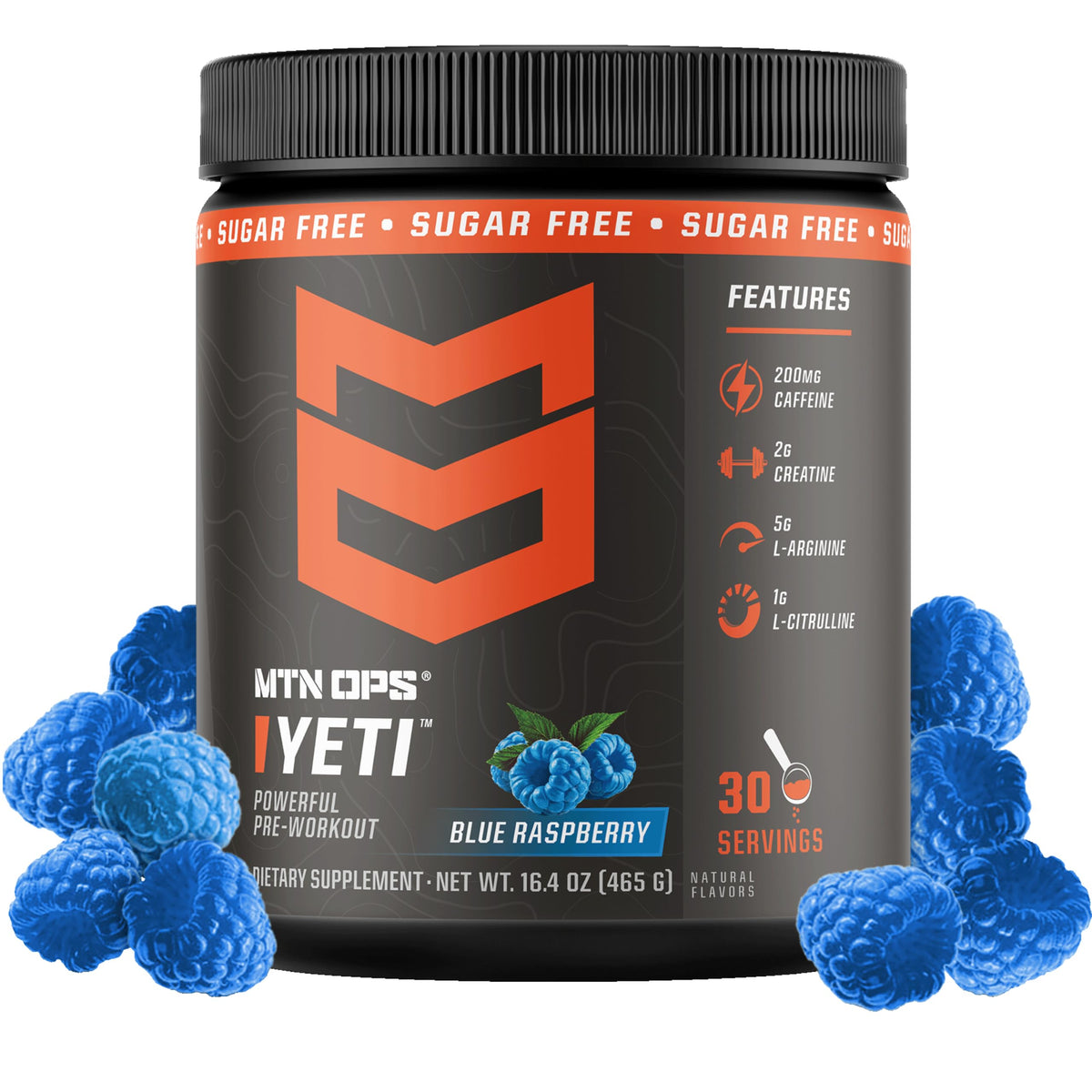 MTN OPS Yeti Pre-Workout Powder with Creatine, Tiger's Blood