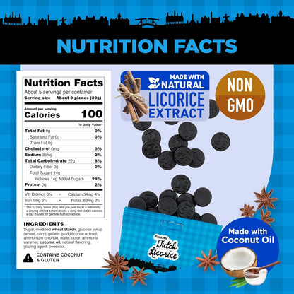 Gustaf's Salted Dutch Licorice Coins - 5.2 oz Bag