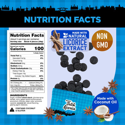 Gustaf's Salted Dutch Licorice Coins - 5.2 oz Bag