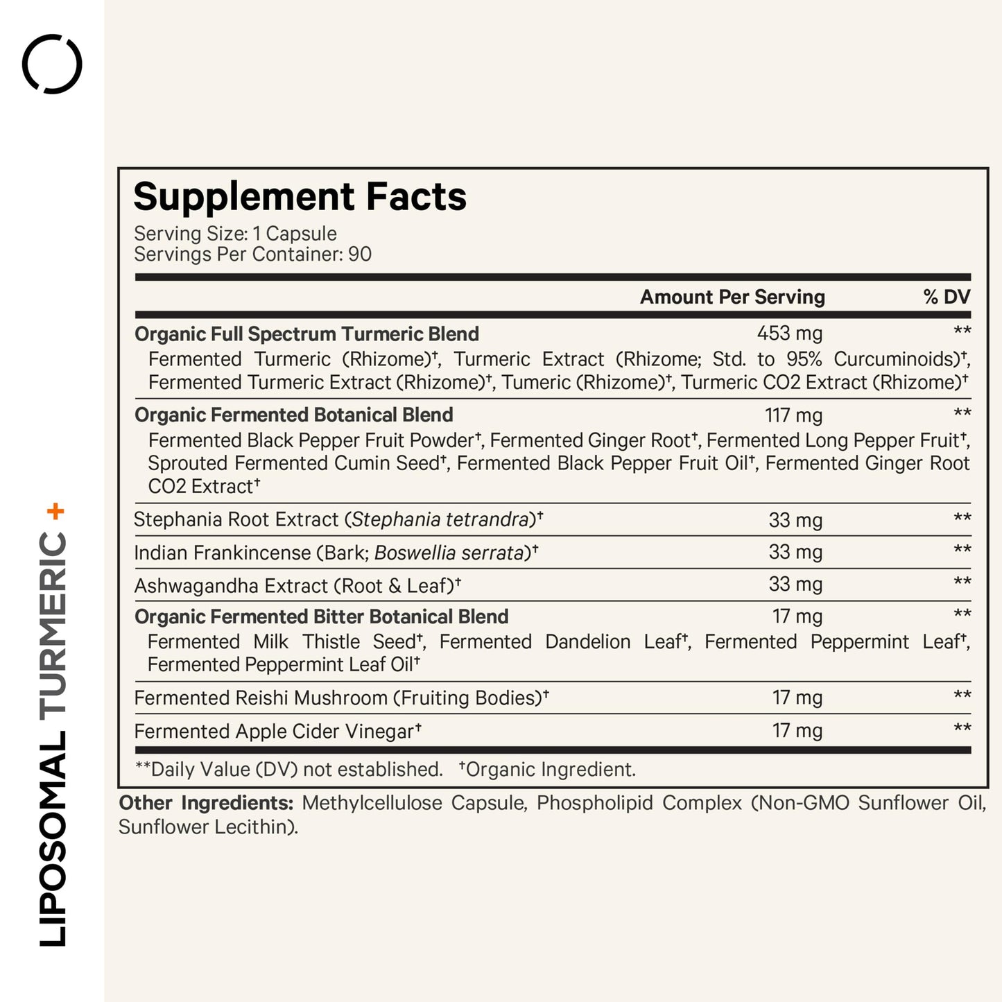 Codeage Organic Turmeric Supplement, Ashwagandha, Ginger, 90 Capsules | Organic fermented turmeric supplement with 95% curcumin, ashwagandha, boswellia, ginger and reishi, with liposomal delivery.
