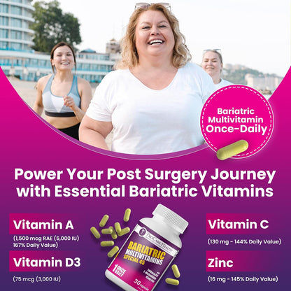 Special-45 Bariatric Multivitamin | Reduced B12 | Capsule | 30ct | Post-Op Bariatric Vitamins for Gastric Bypass and Sleeve Patients, Sustains Recovery & Energy* (1 Month Supply) - Made in USA