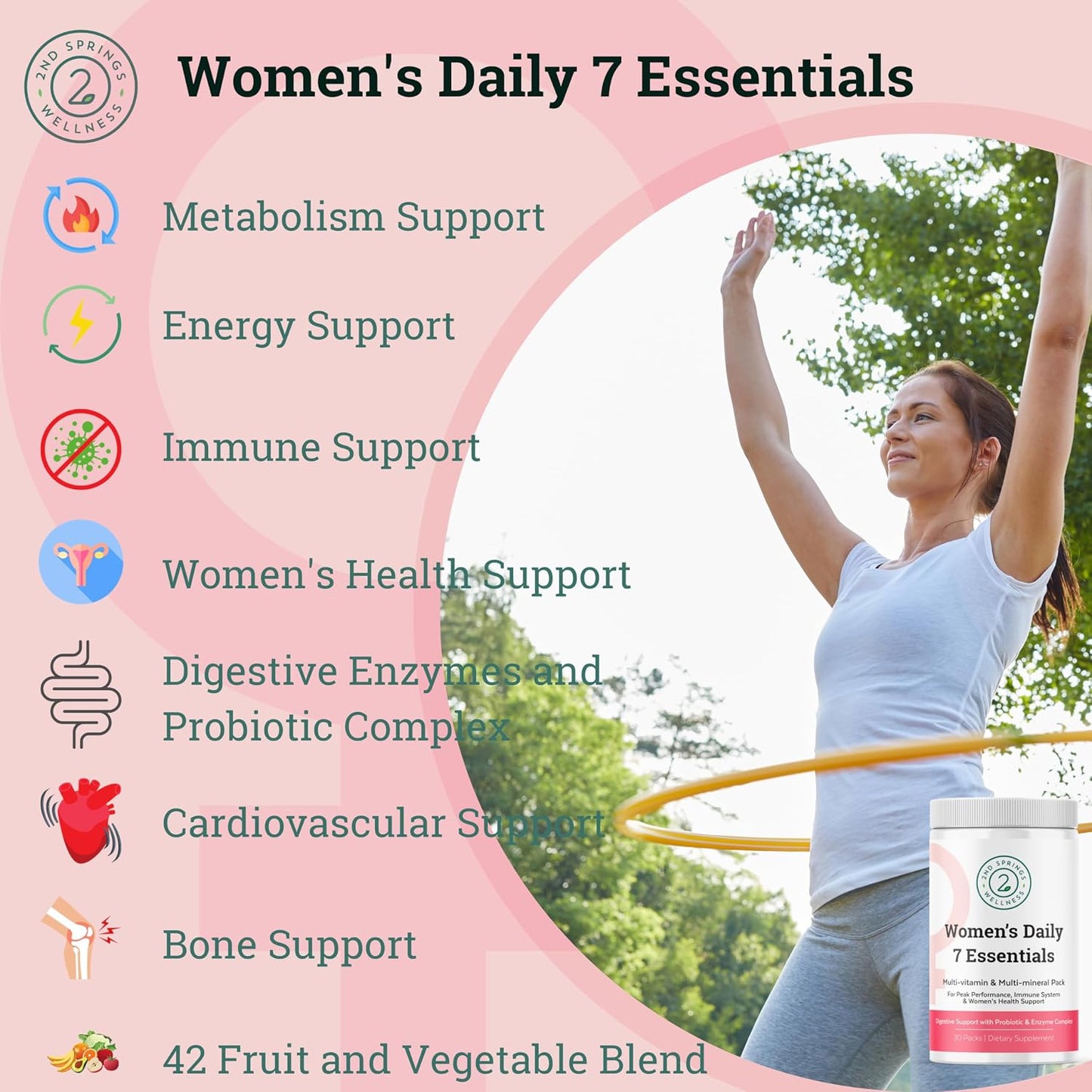 Women's Daily 7 Essentials, Vitamin D3 + K2 Chewables & Sleep Well Bundle