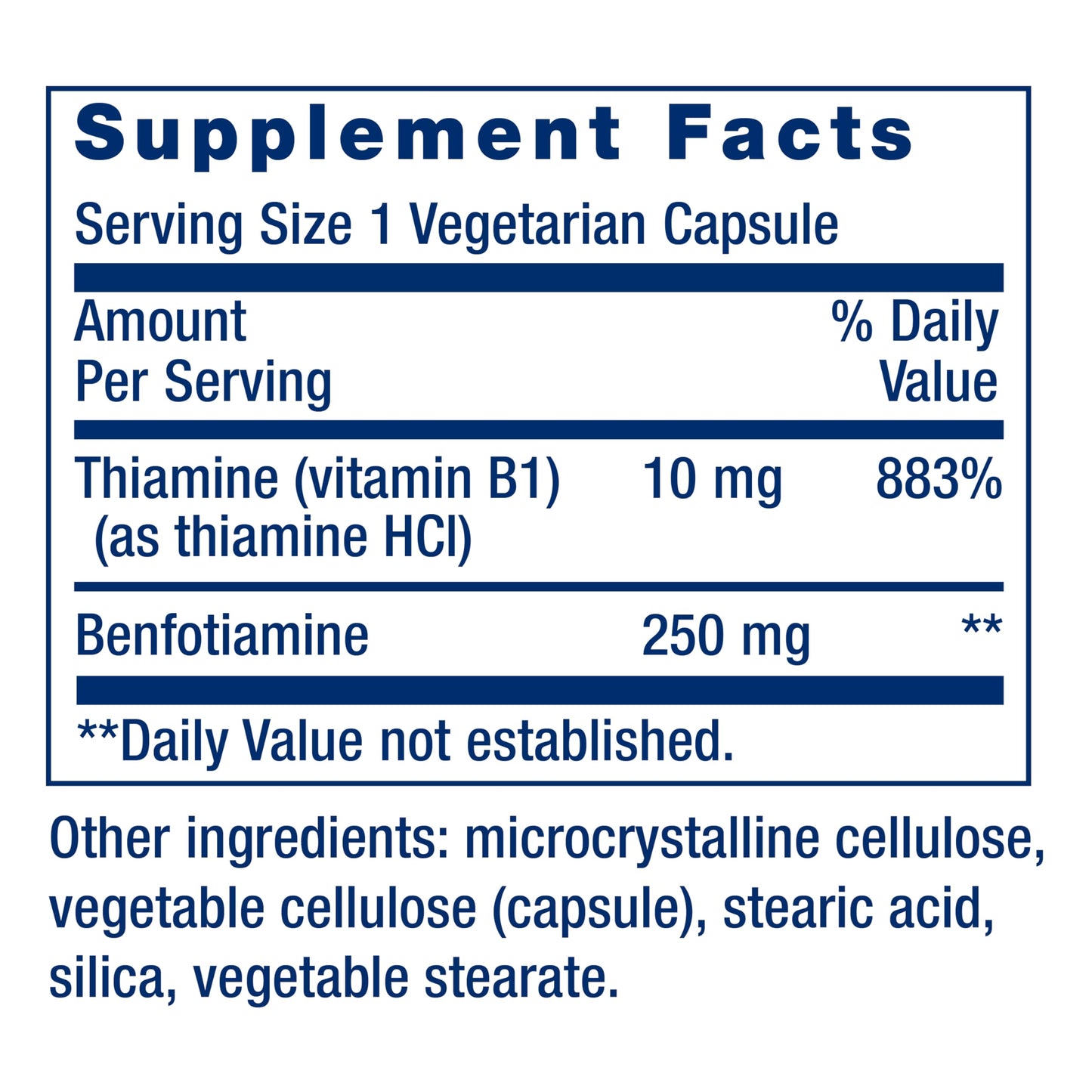 Life Extension Mega Benfotiamine 250 mg, 180 Vegetarian Capsules | 250 mg of benfotiamine and 10 mg of thiamine (vitamin B1) per capsule. Non-GMO, Gluten Free, Vegetarian.