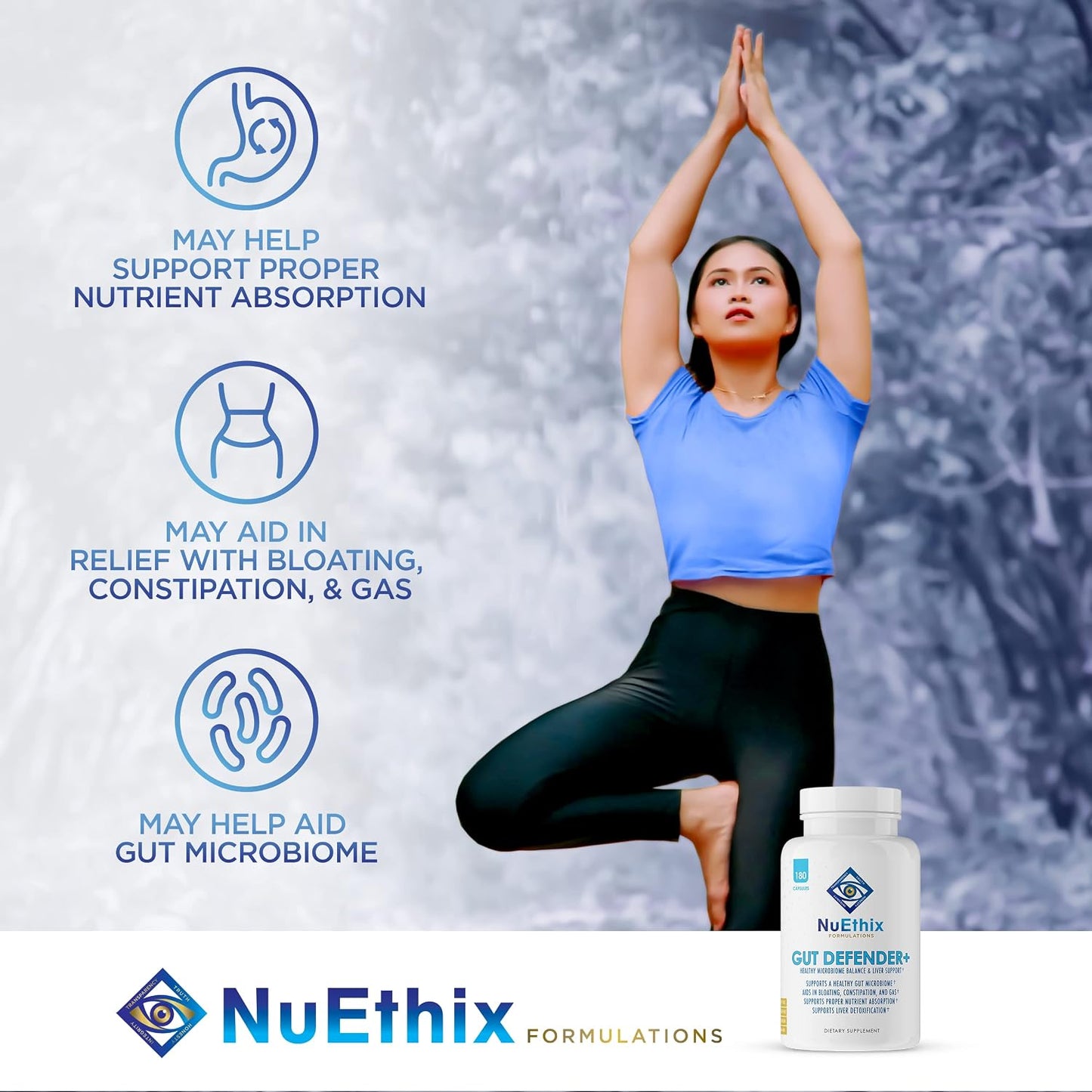 NuEthix Formulations Detoxification and Microbiome Balance Supplement Bundle of Opti-Pure, 30 Servings and Gut Defender+, 90 Servings