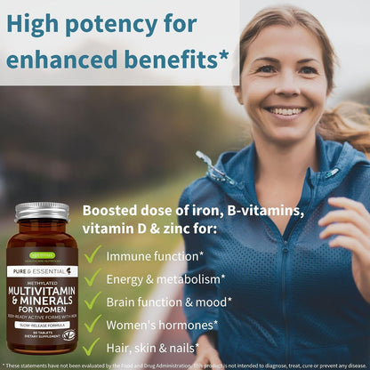 Multivitamin & Minerals for Women + Advanced Kids Multivitamin Gummy Vegan Bundle, with Methylated B-Vitamins, Vitamin A, C, D3 & E, Clean Label, 60 Tablets + 90 Berry Flavor Gummies, by Igennus