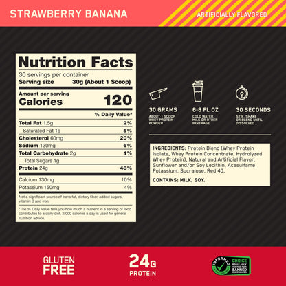 Optimum Nutrition Gold Standard Whey Protein, Double Rich Chocolate, 2 LB