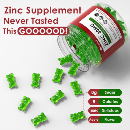 Zinc Gummies + Copper, Selenium, Vitamin C & D3, Fermented Zinc Supplements for Women & Men with Elderberry, Daily Immune Gummies, Powerful Antioxidant, Superior Absorption, Vegan, Sugar Free, 2 Pack