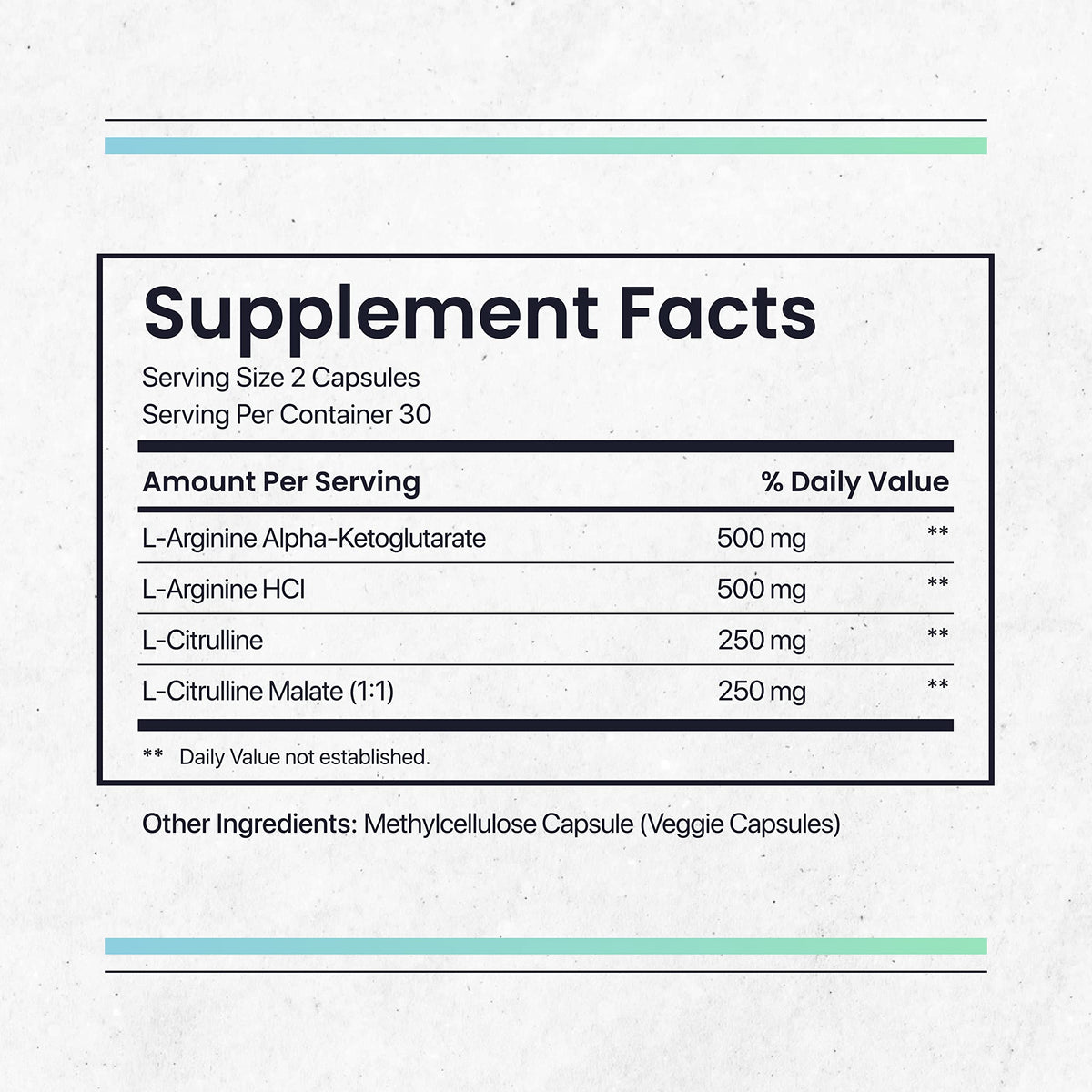 Nature's Pure Blend Nitric Oxide Supplement L-Arginine - Blood Pressure Support Capsule