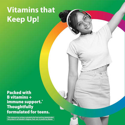 Rainbow Light Teen Multivitamin for Boys & Girls | 90 Caplets | with DermaComplex, Iron, Probiotics & Enzymes